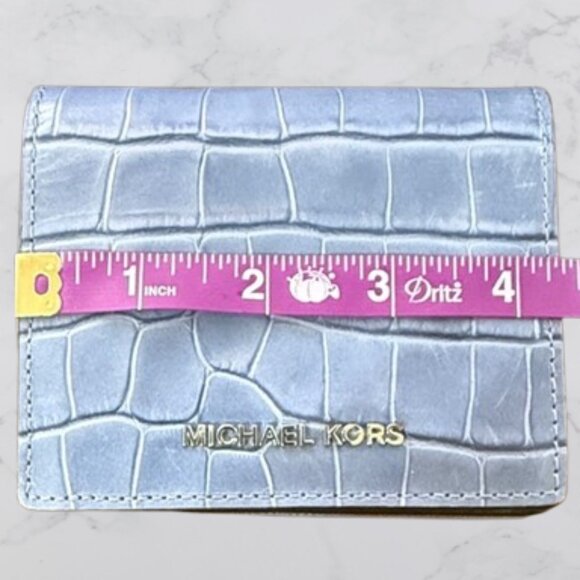 MICHAEL Michael Kors Mercer Crocodile-Embossed-Leather Card Case - Picture 8 of 12